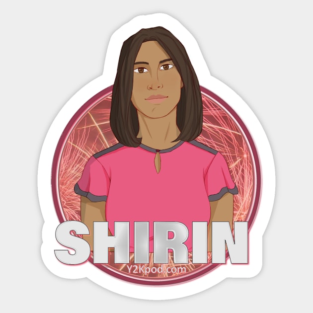 Y2K Audio Drama Podcast Character Design - Shirin Sticker by y2kpod